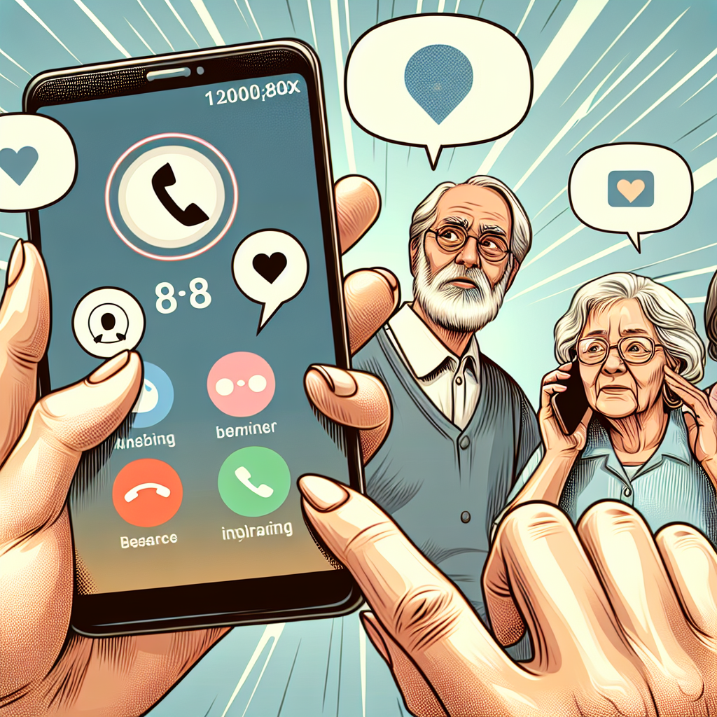 Illustration of mobile displaying call from business number in a simple mobile interface setting, with a inspired mood.